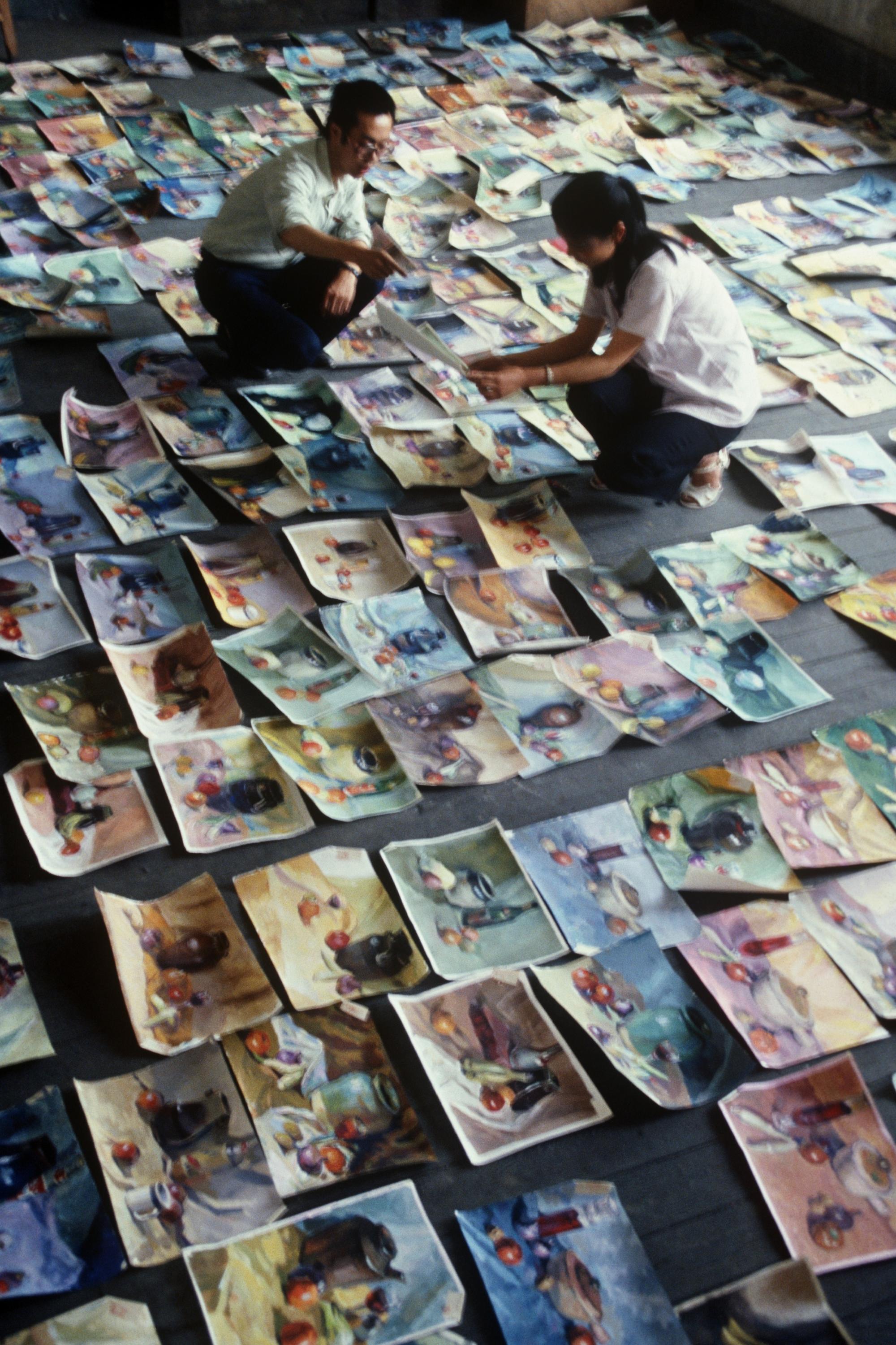 Applications review, Zhejiang Academy of Fine Arts (now China Academy of Art), 1980s. Photo: Zheng Shengtian.